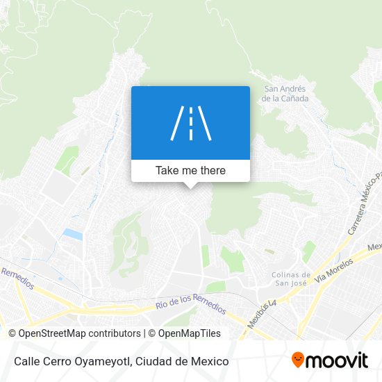 Mapa de Calle Cerro Oyameyotl