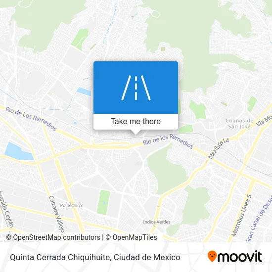 Quinta Cerrada Chiquihuite map