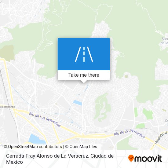 Mapa de Cerrada Fray Alonso de La Veracruz
