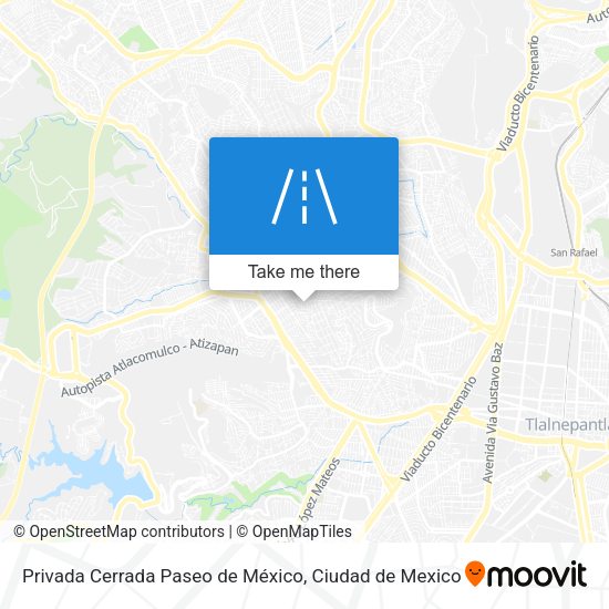 Privada Cerrada Paseo de México map