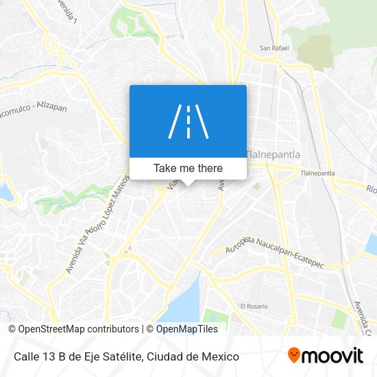 Mapa de Calle 13 B de Eje Satélite