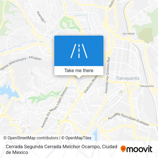 Mapa de Cerrada Segunda Cerrada Melchor Ocampo