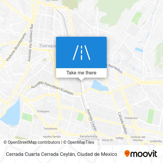 Mapa de Cerrada Cuarta Cerrada Ceylán