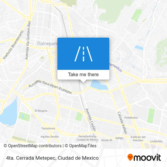 4ta. Cerrada Metepec map