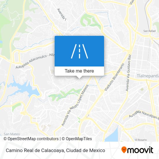 Mapa de Camino Real de Calacoaya