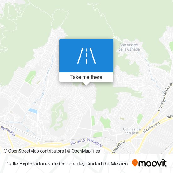 Calle Exploradores de Occidente map