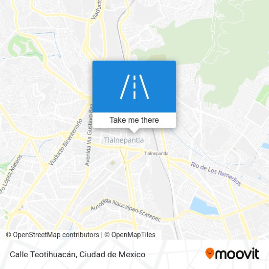Mapa de Calle Teotihuacán