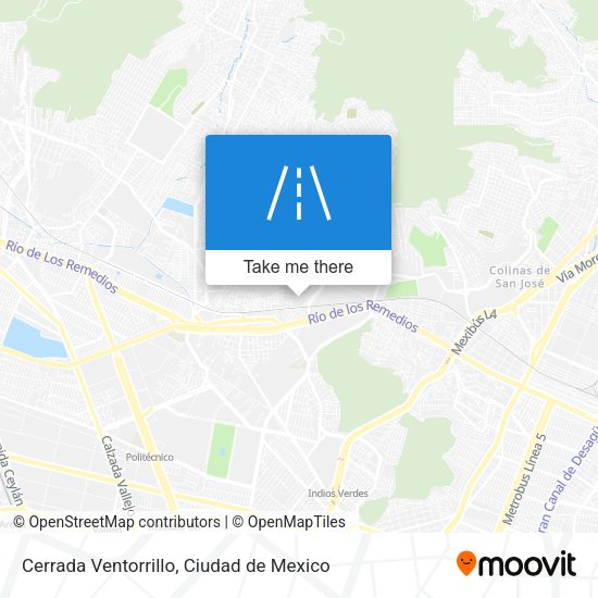 Mapa de Cerrada Ventorrillo