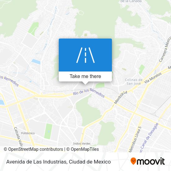 Mapa de Avenida de Las Industrias