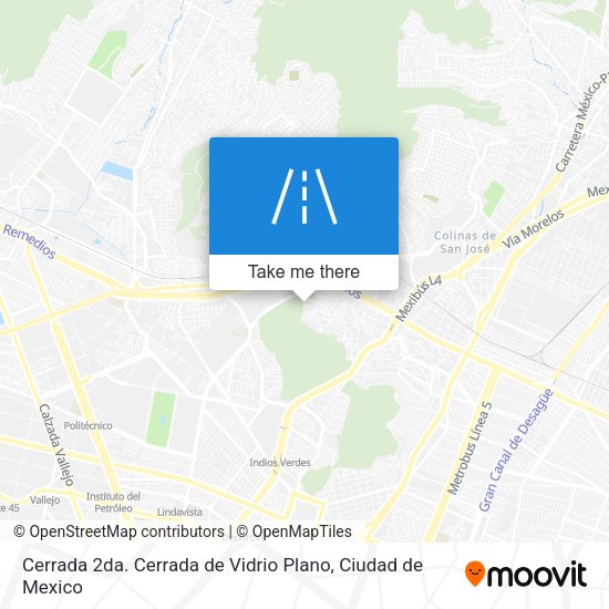 Cerrada 2da. Cerrada de Vidrio Plano map