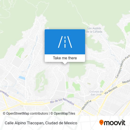 Mapa de Calle Alpino Tlacopan
