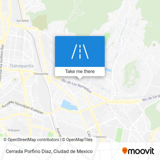 Mapa de Cerrada Porfirio Díaz