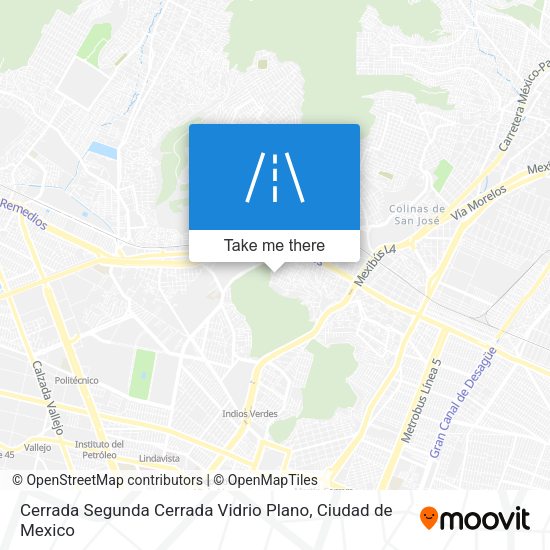 Cerrada Segunda Cerrada Vidrio Plano map