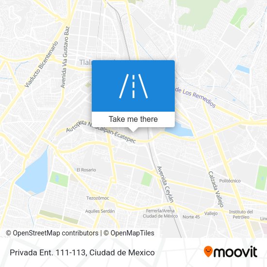 Mapa de Privada Ent. 111-113