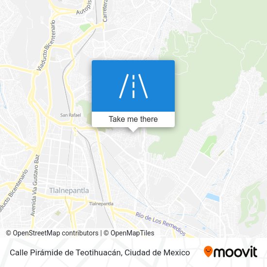 Calle Pirámide de Teotihuacán map