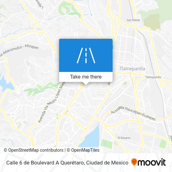 Mapa de Calle 6 de Boulevard A Querétaro