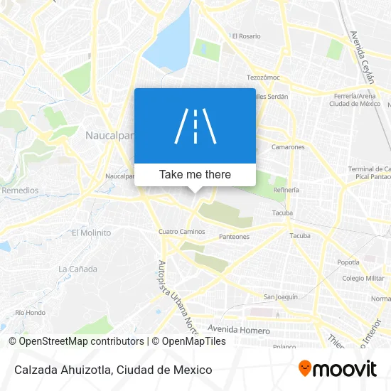 Calzada Ahuizotla map