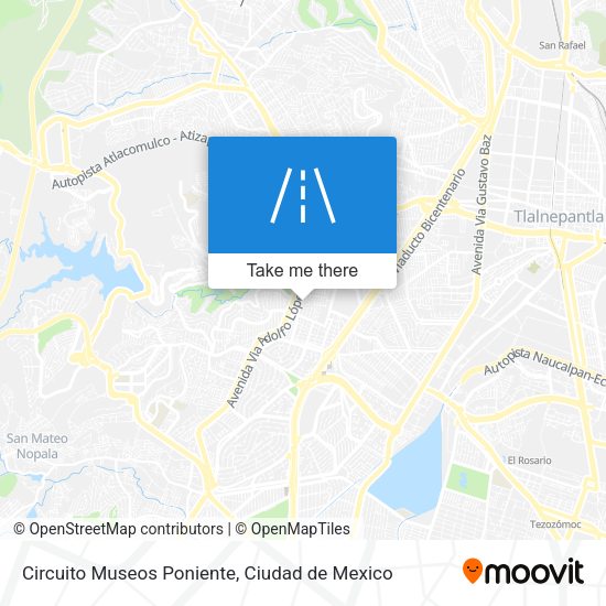 Mapa de Circuito Museos Poniente