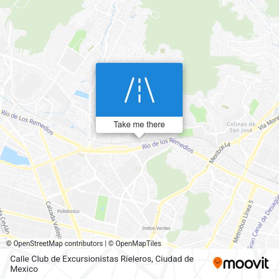 Mapa de Calle Club de Excursionistas Rieleros