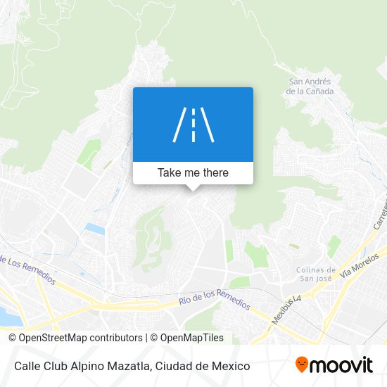 Mapa de Calle Club Alpino Mazatla