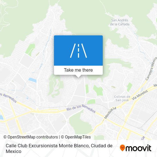 Calle Club Excursionista Monte Blanco map