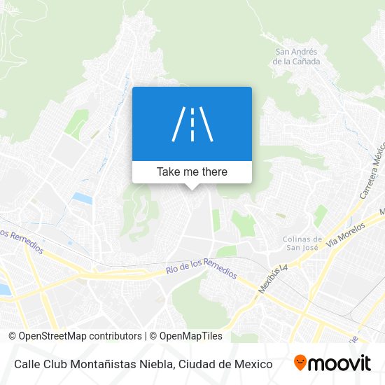 Calle Club Montañistas Niebla map