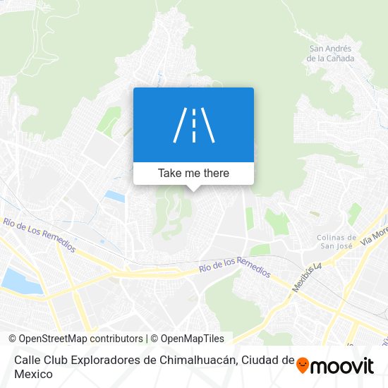 Calle Club Exploradores de Chimalhuacán map