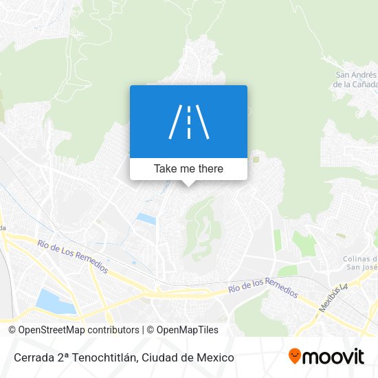 Mapa de Cerrada 2ª Tenochtitlán