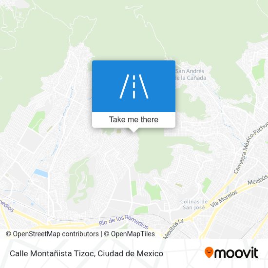 Mapa de Calle Montañista Tizoc
