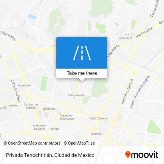 Privada Tenochtitlán map