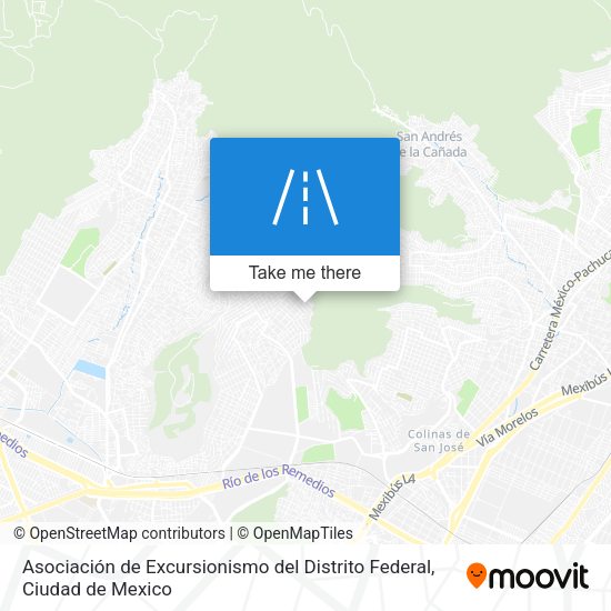 Asociación de Excursionismo del Distrito Federal map