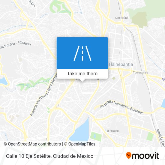 Calle 10 Eje Satélite map