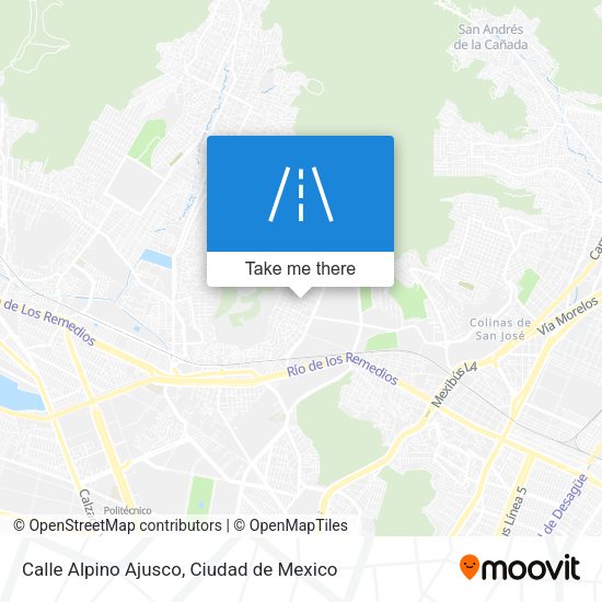 Calle Alpino Ajusco map