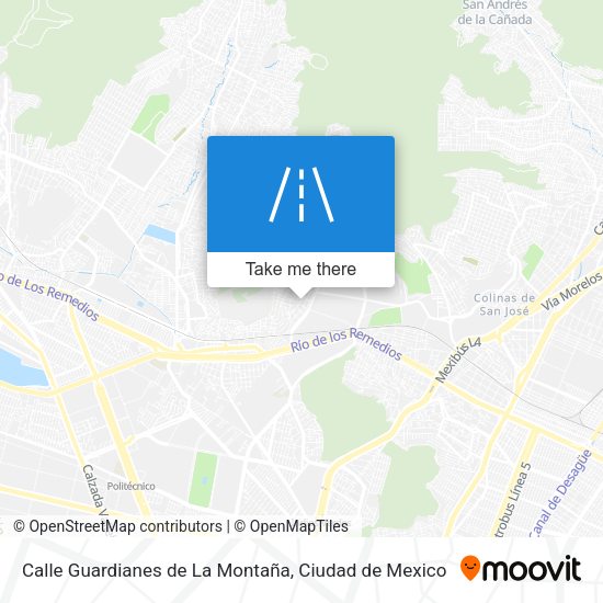 Mapa de Calle Guardianes de La Montaña