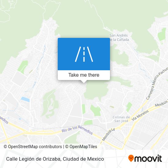 Mapa de Calle Legión de Orizaba