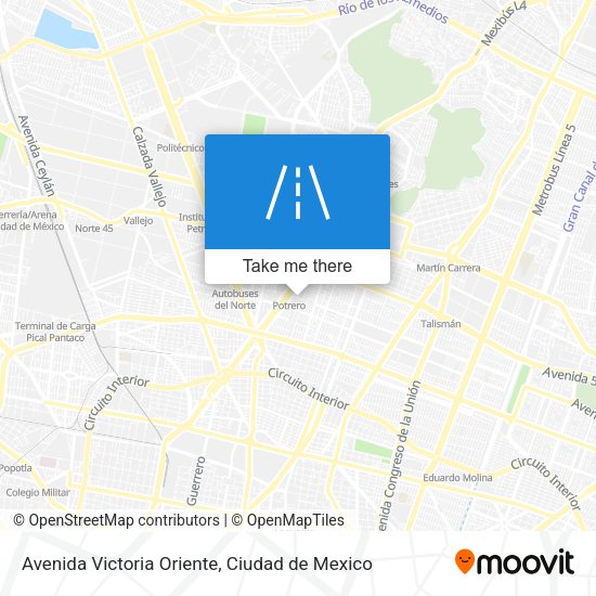 Mapa de Avenida Victoria Oriente