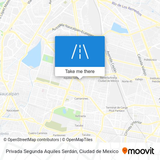 Privada Segunda Aquiles Serdán map