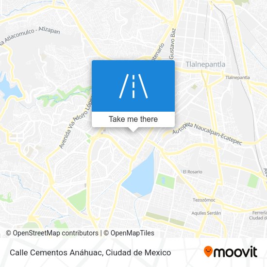Mapa de Calle Cementos Anáhuac