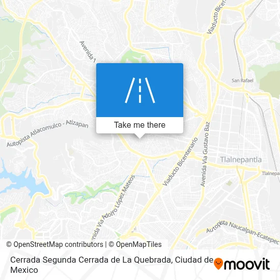 Cerrada Segunda Cerrada de La Quebrada map