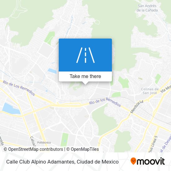 Calle Club Alpino Adamantes map