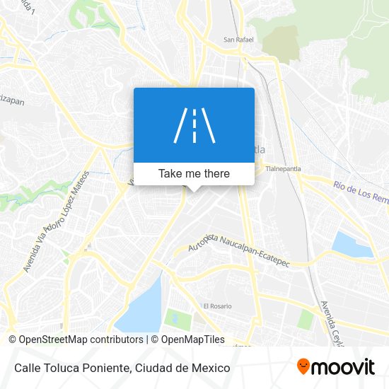 Calle Toluca Poniente map