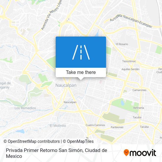 Mapa de Privada Primer Retorno San Simón