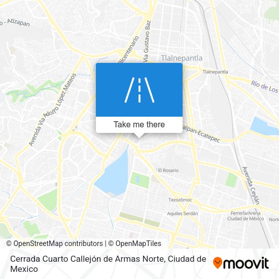 Cerrada Cuarto Callejón de Armas Norte map