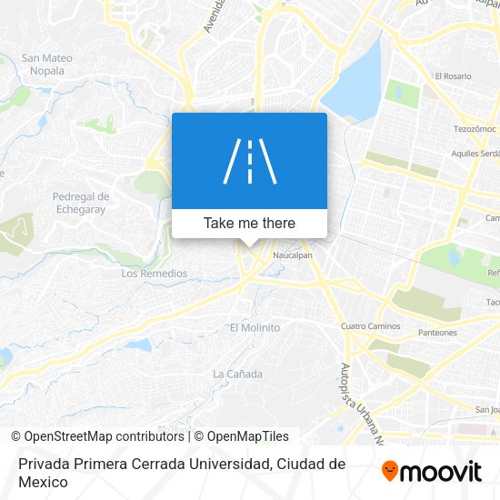 Mapa de Privada Primera Cerrada Universidad