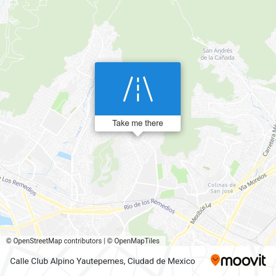 Calle Club Alpino Yautepemes map