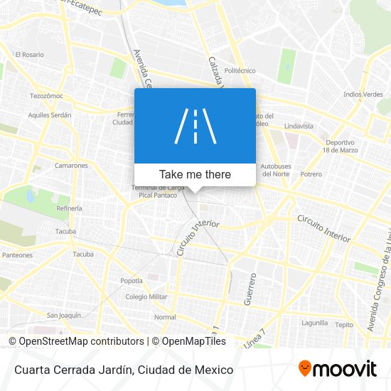 Mapa de Cuarta Cerrada Jardín