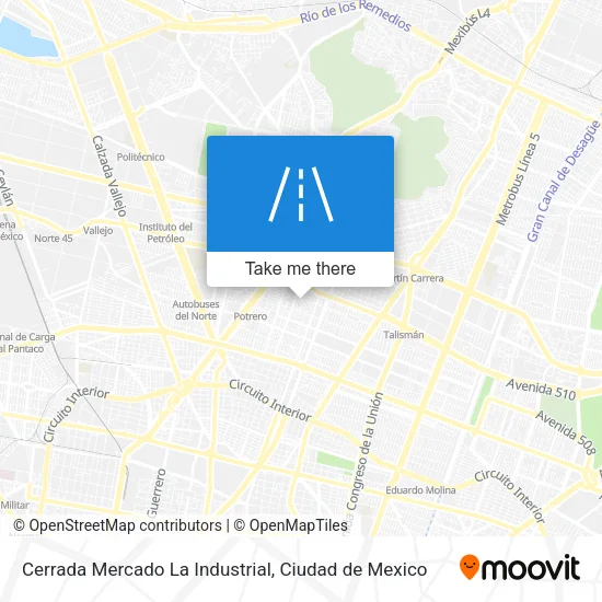 Mapa de Cerrada Mercado La Industrial