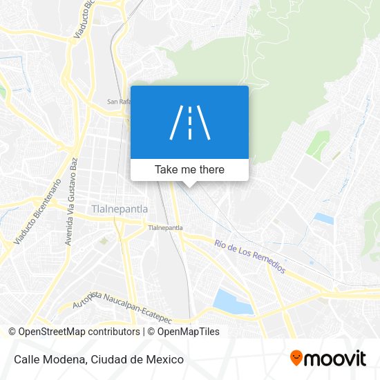 Mapa de Calle Modena