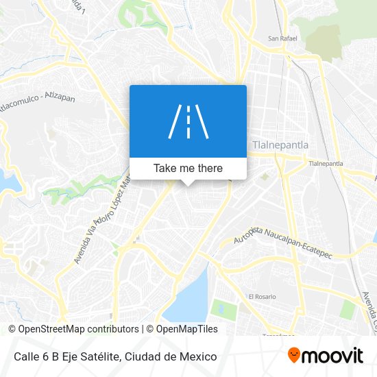 Mapa de Calle 6 B Eje Satélite