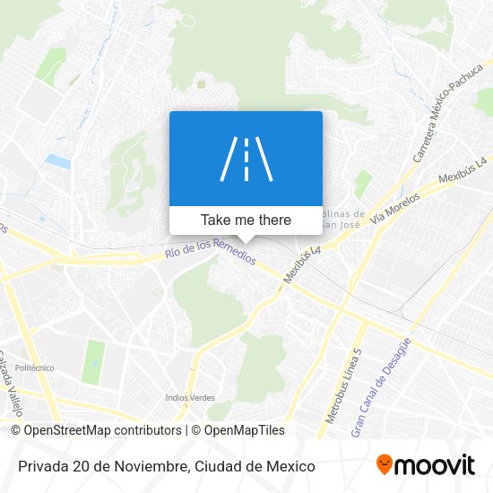 Privada 20 de Noviembre map
